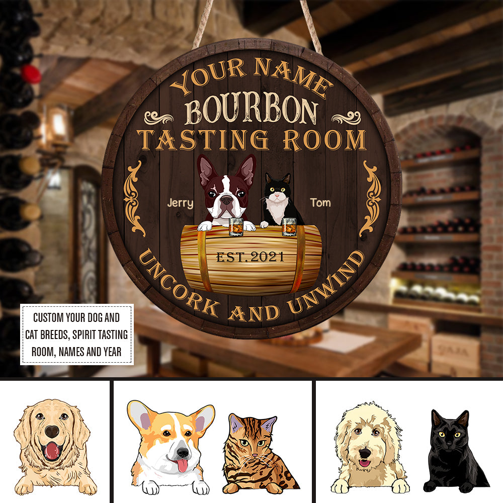 89Customized Bourbon tasting room Customized Wood Sign