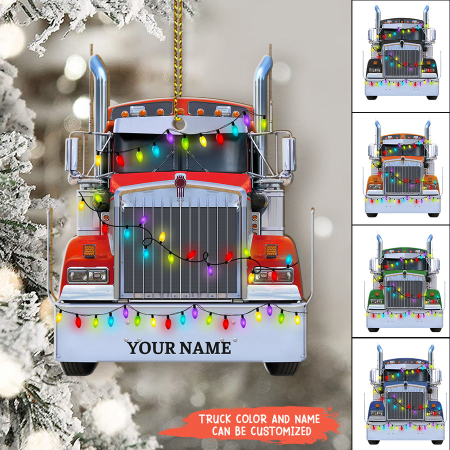 89Customized Trucker Truck Christmas Personalized Ornament