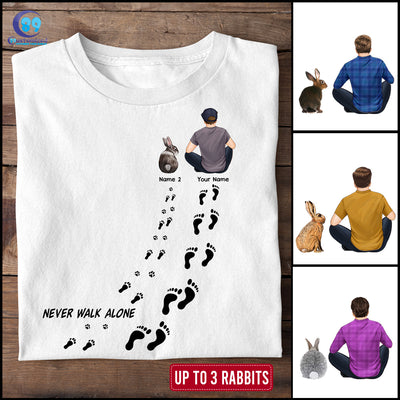89Customized Never walk alone Rabbit Lovers Personalized Shirt