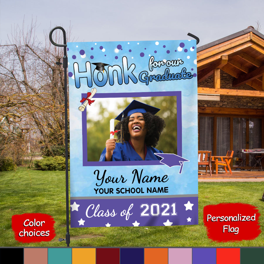 89Customized Personalized Flag Honk For Graduate 2021