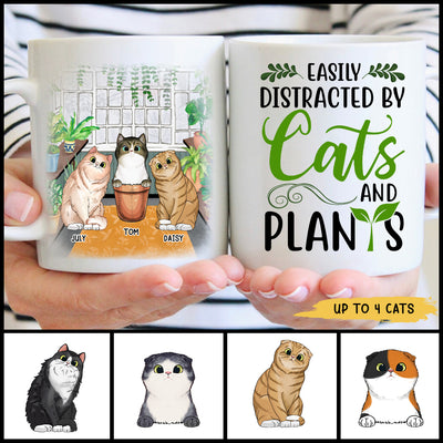CT-R-2109211-V-89Customized Easily distracted by cats and plants Personalized Mug