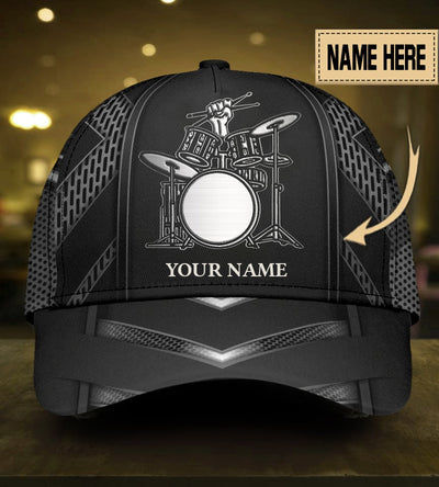 89Customized Drum Sliver Pattern Personalized Classic Cap