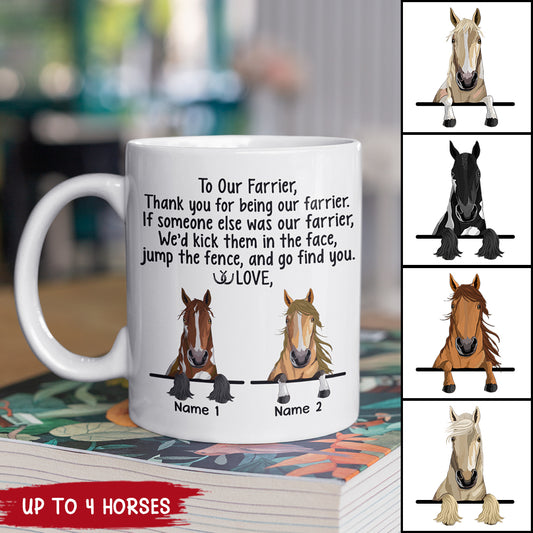 Fastpeace Thank you for being my farrier personalized mug