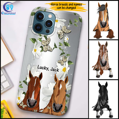 89Customized Butterfly And Flower Horses Personalized Phone Case