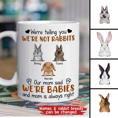 89Customized My mom said I'm a baby Rabbit Lovers Personalized Mug