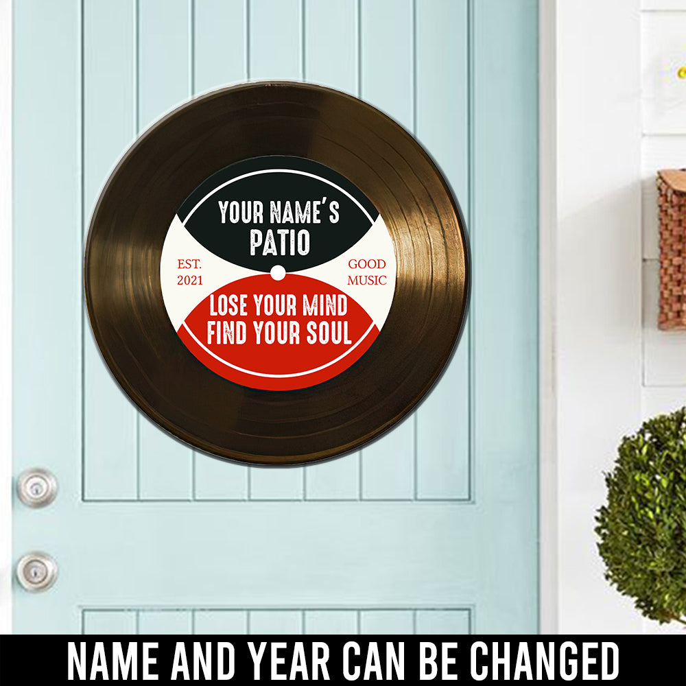 89Customized Lose your mind find your soul 3D vinyl record personalized wood sign