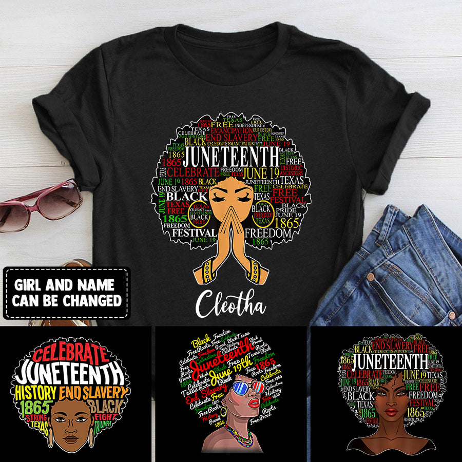 89Customized Juneteenth Black Women Black People Shirt