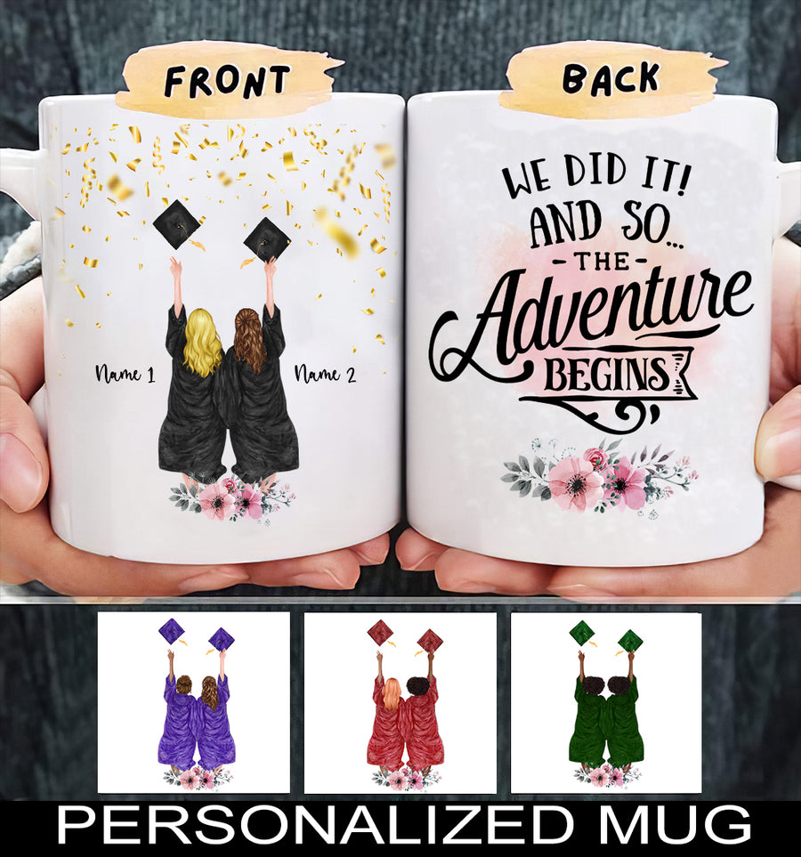89Customized Personalized Mug 2 Best Friends Graduate
