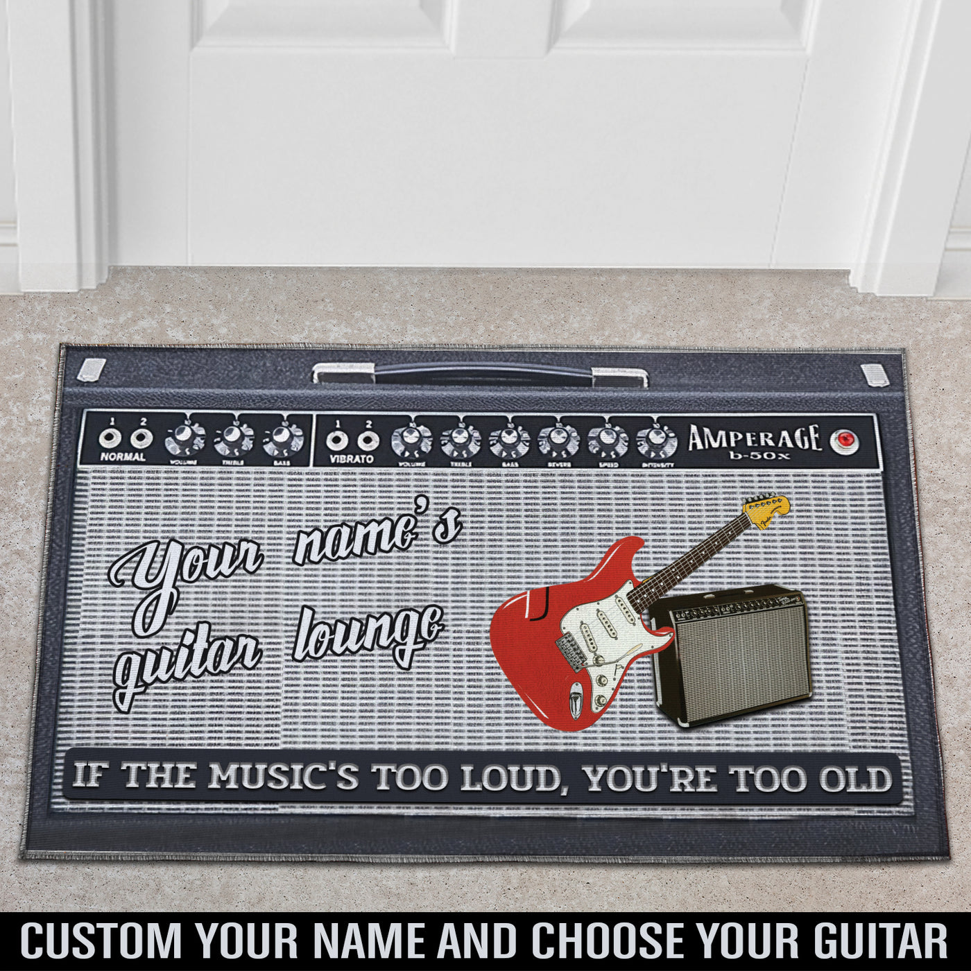 89Customized Guitar lounge 3D AMP personalized doormat