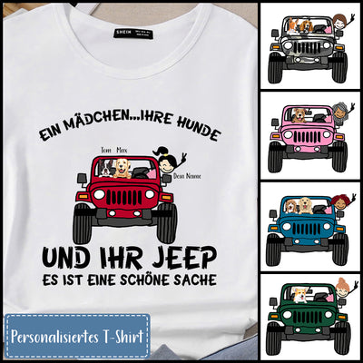 89CUSTOMIZED PERSONALIZED SHIRT JEEP GIRL DOG IT'S A BEAUTIFUL THING