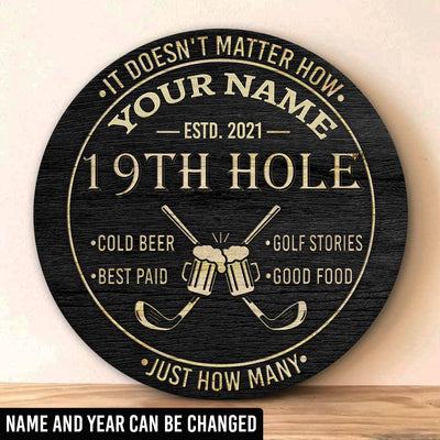 89Customized 19th hole Customized Wood Sign