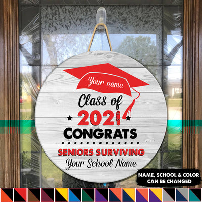 89Customized Personalized Wood Sign Congrats Surviving 2021