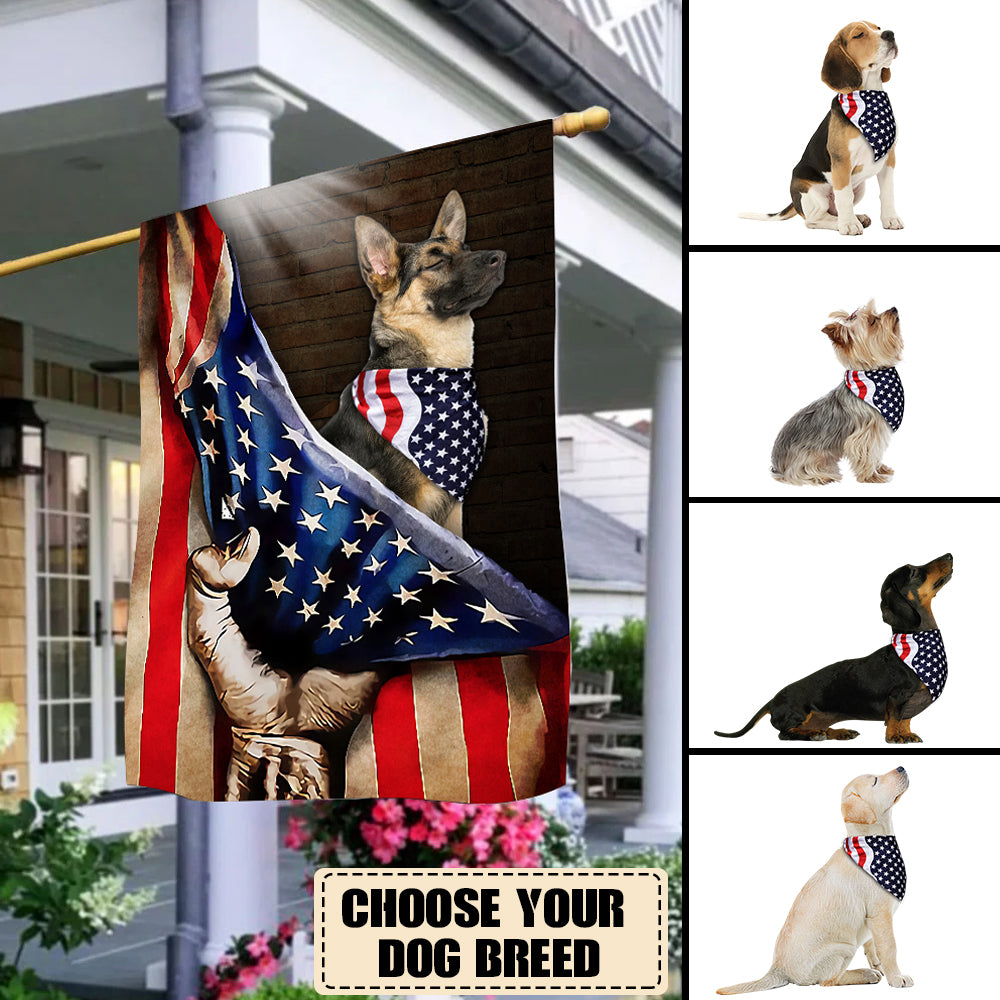 89Customized Proud Dog 4th of July Customized Flag