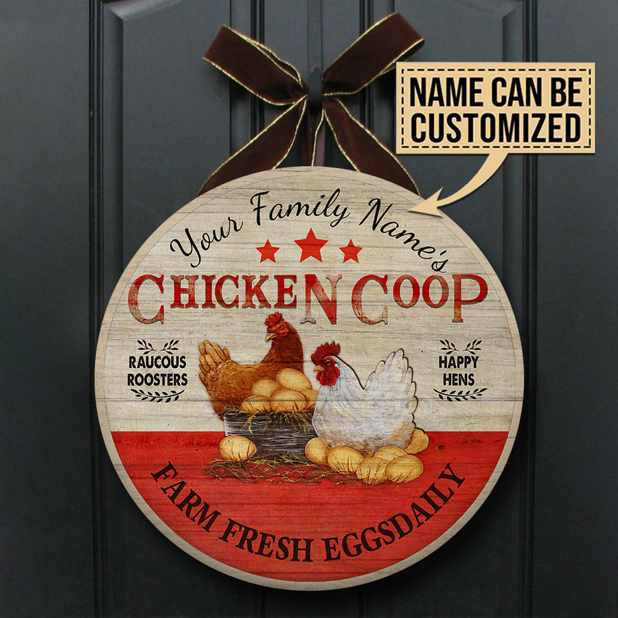 89Customized Chicken coop personalized wood sign