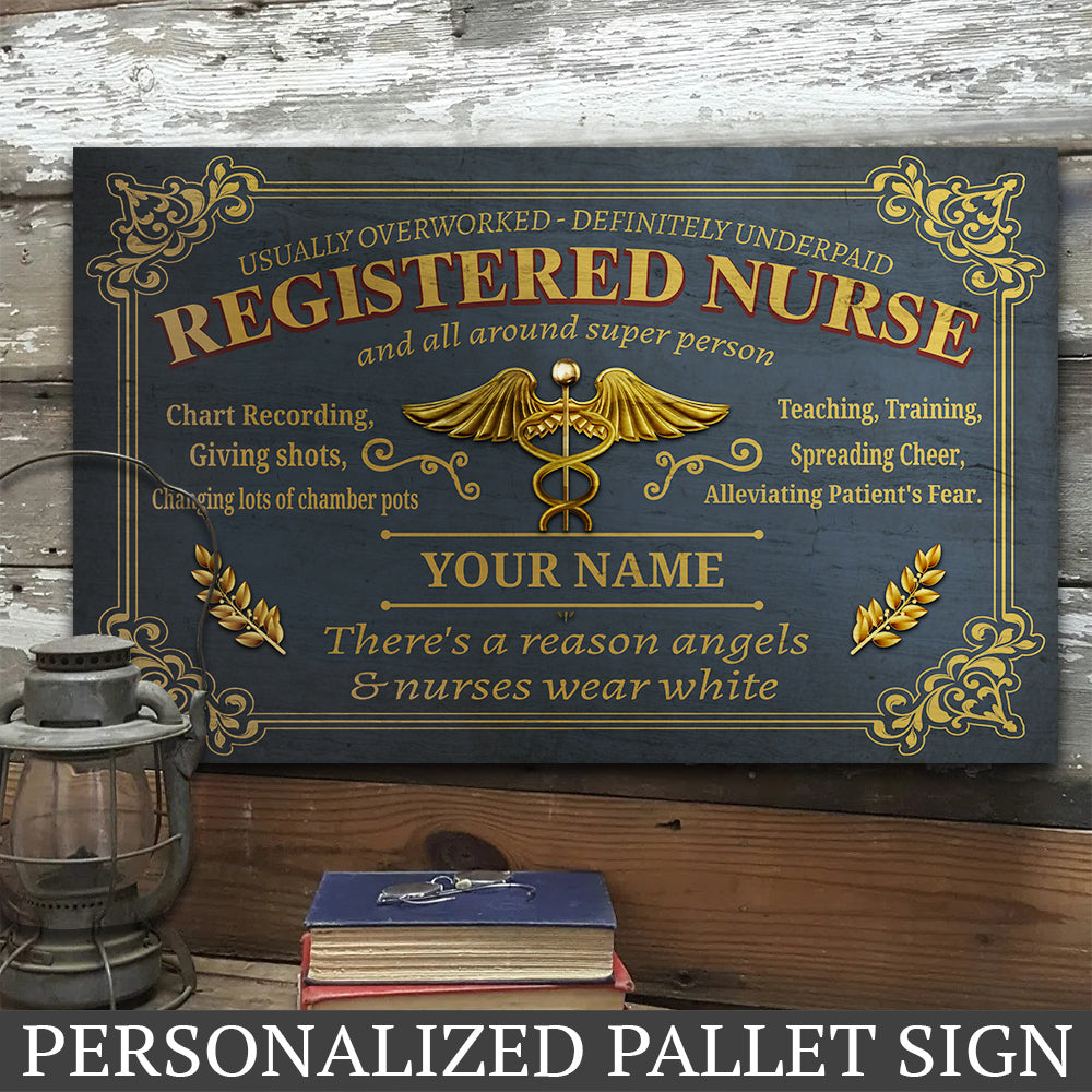 89Customized Personalized Registered Nurse Pallet Sign