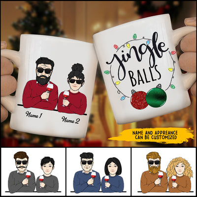 89Customized Jingle Balls and Tinsel Tits Couples Christmas Personalized Mug