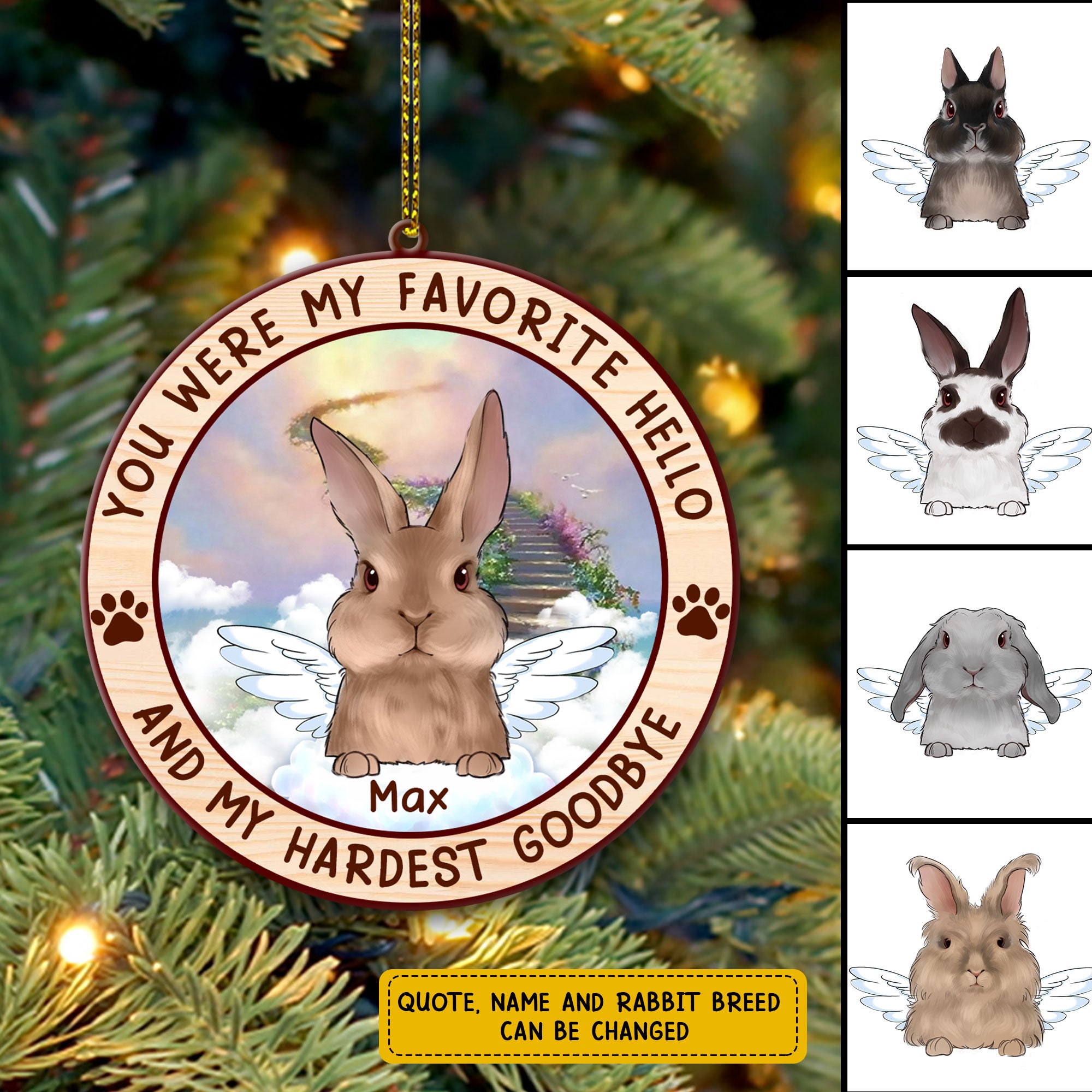 89Customized Always on my mind Forever in my heart Personalized Ornament