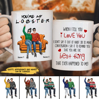 89Customized You are my lobster Couple Personalzied Mug