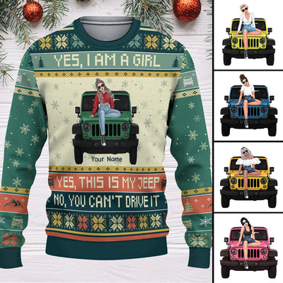 89Customized This is my jeep no you can't drive it Jeep girl Customized Personalized Sweater