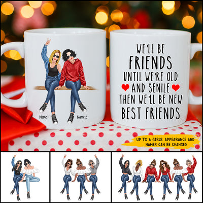 89Customized I'd Walk Through Fire For You Sister Personalized Mug