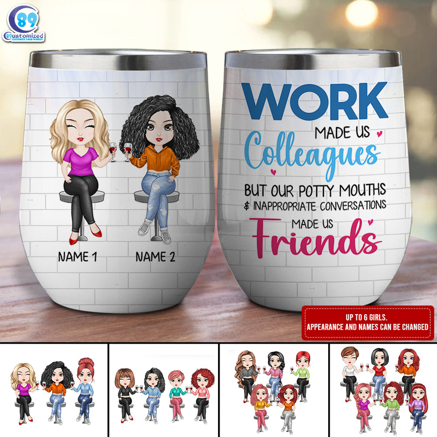 89Customized Best Team Ever Personalized Wine Tumbler