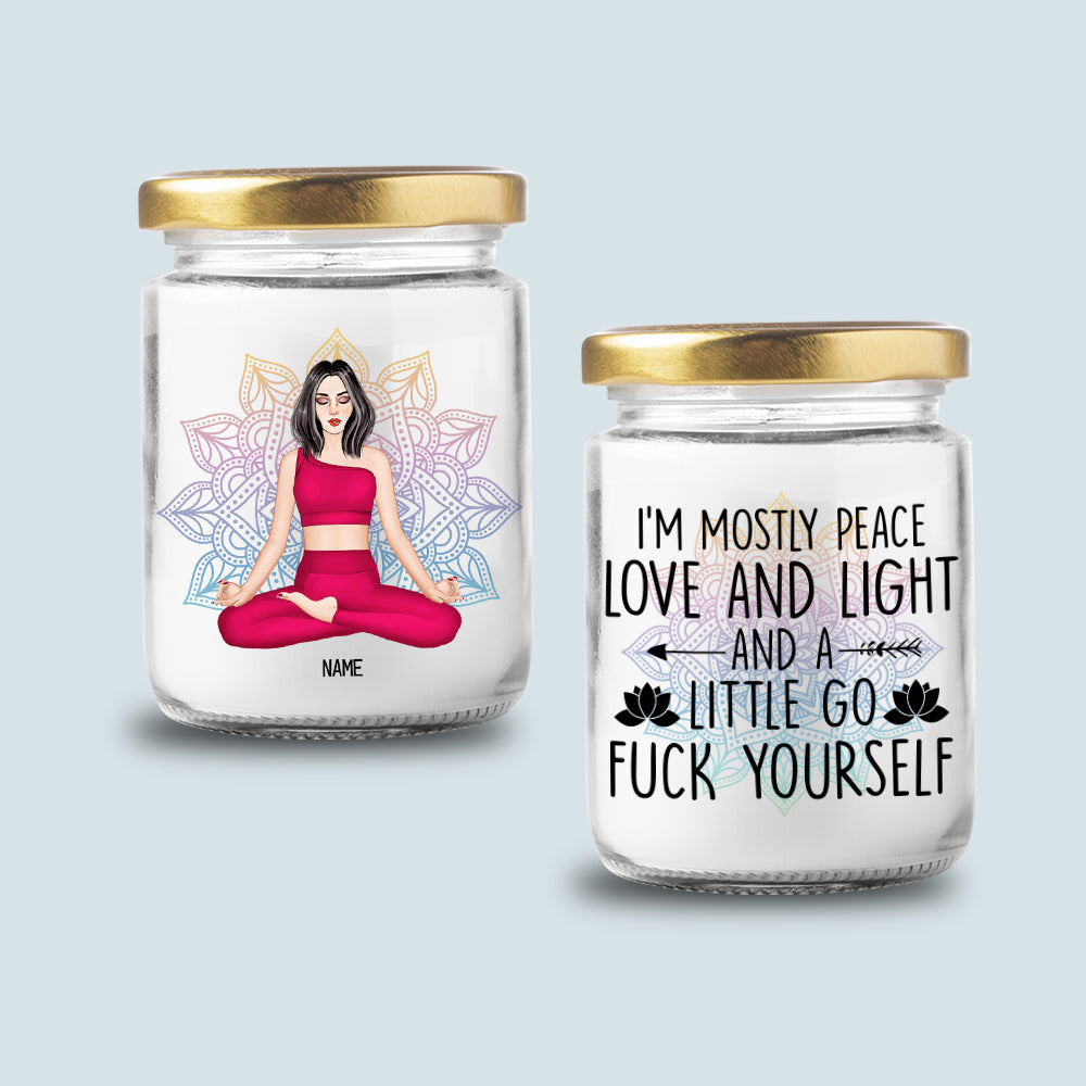 89Customized Inhale the good sh*t exhale the bullsh*t Yoga gift Personalized Candle