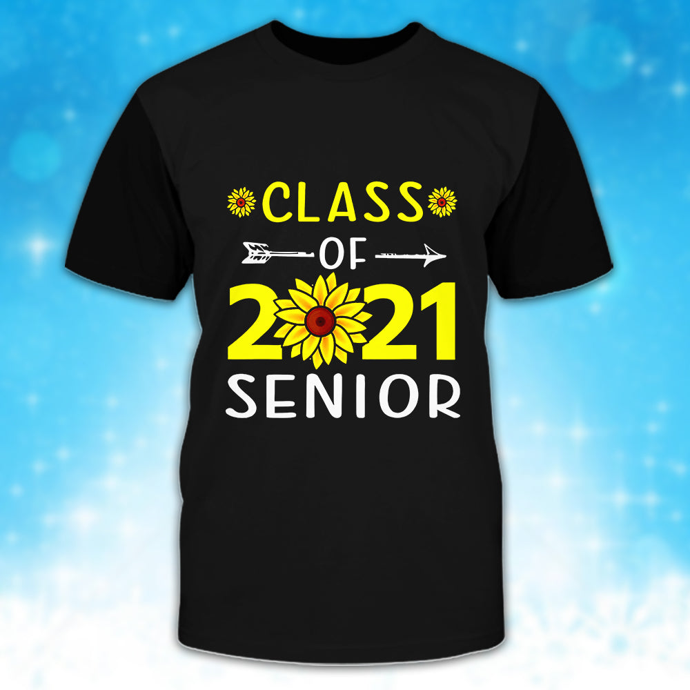 89Customized 2D Shirt Senior Class 2021 Sunflower