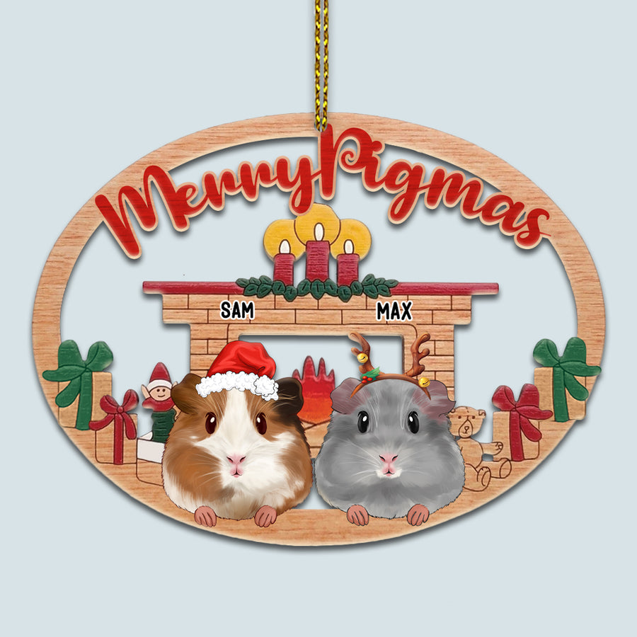 89Customized Merry Pigmas Guinea Pig Lovers Personalized Ornament