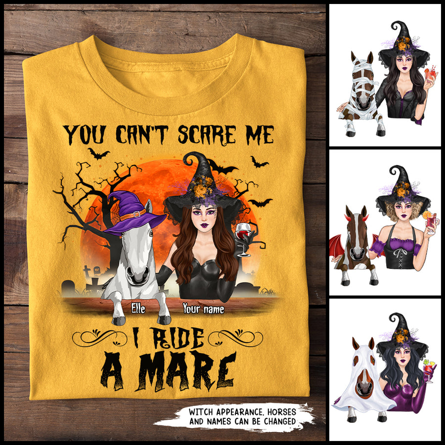 89Customized You Can't Scare Me I Ride a Mare Personalized Shirt