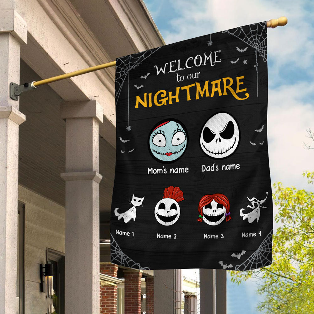 89Customized Welcome to our nightmare personalized flag