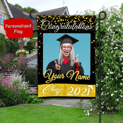 89Customized Personalized Flag Photo Graduation Congratulations