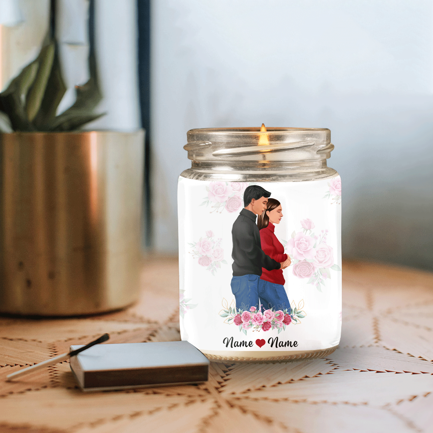 89Customized Candle Gift for Him Gift for Her Couple Personalized Candle