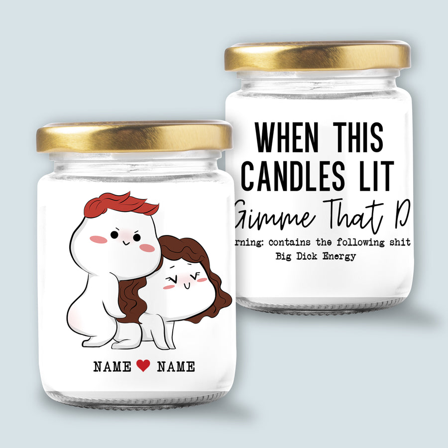 89Customized Funny Couple Personalized Candle
