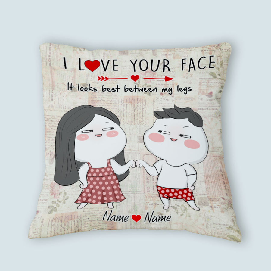 89Customized Funny Cute Couple Valentines Gift Personalized Pillow