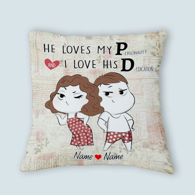 89Customized Funny Couple Valentines Gift Personalized Pillow
