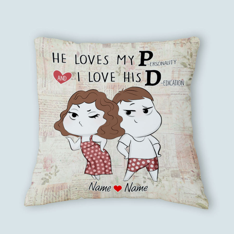 89Customized Funny Couple Valentines Gift Personalized Pillow