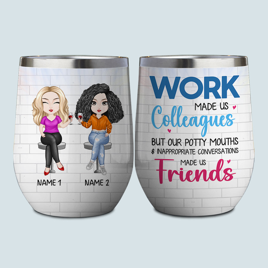 89Customized Best Team Ever Personalized Wine Tumbler