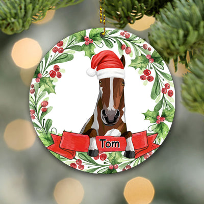 89Customized Horse Lovers Personalized One Sided Ornament