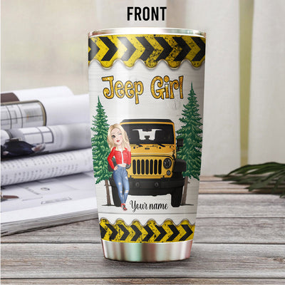 89Customized I'm not the Sweet girl next door I'm the crazy bitch in my jeep Personalized Tumbler