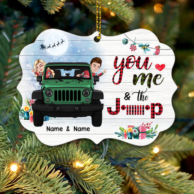 89Customized You me and the Jeep Personalized Ornament