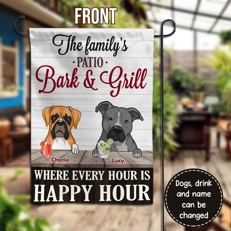 89Customized Dogs Patio Rules Personalized 2 Sided Flag