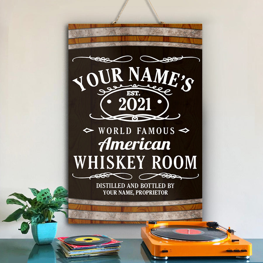 89Customized American Whiskey Room Customized Pallet Sign