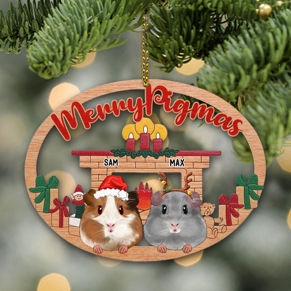 89Customized Merry Pigmas Guinea Pig Lovers Personalized Ornament