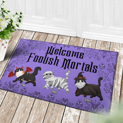 89Customized Welcome Foolish Mortals Personalized Doormat