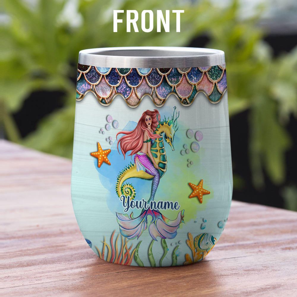 89Customized My demons tried to drown me but they didn't know I could breathe under water Customized Wine Tumbler