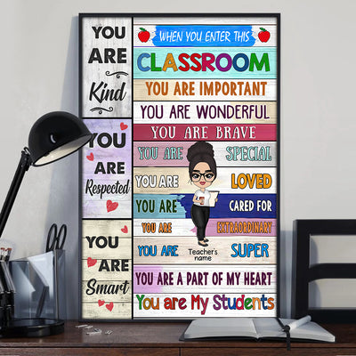 89Customized You are my students Teacher Customized Vertical Poster
