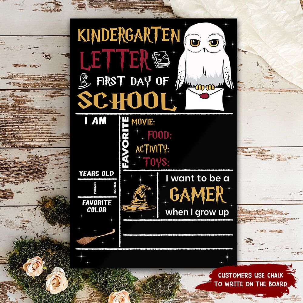 89Customized Back to school letter first day of school personalized pallet sign