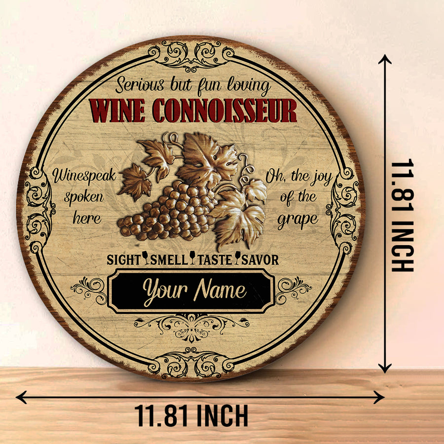 89Customized Wine Connoisseur Customized Wood Sign