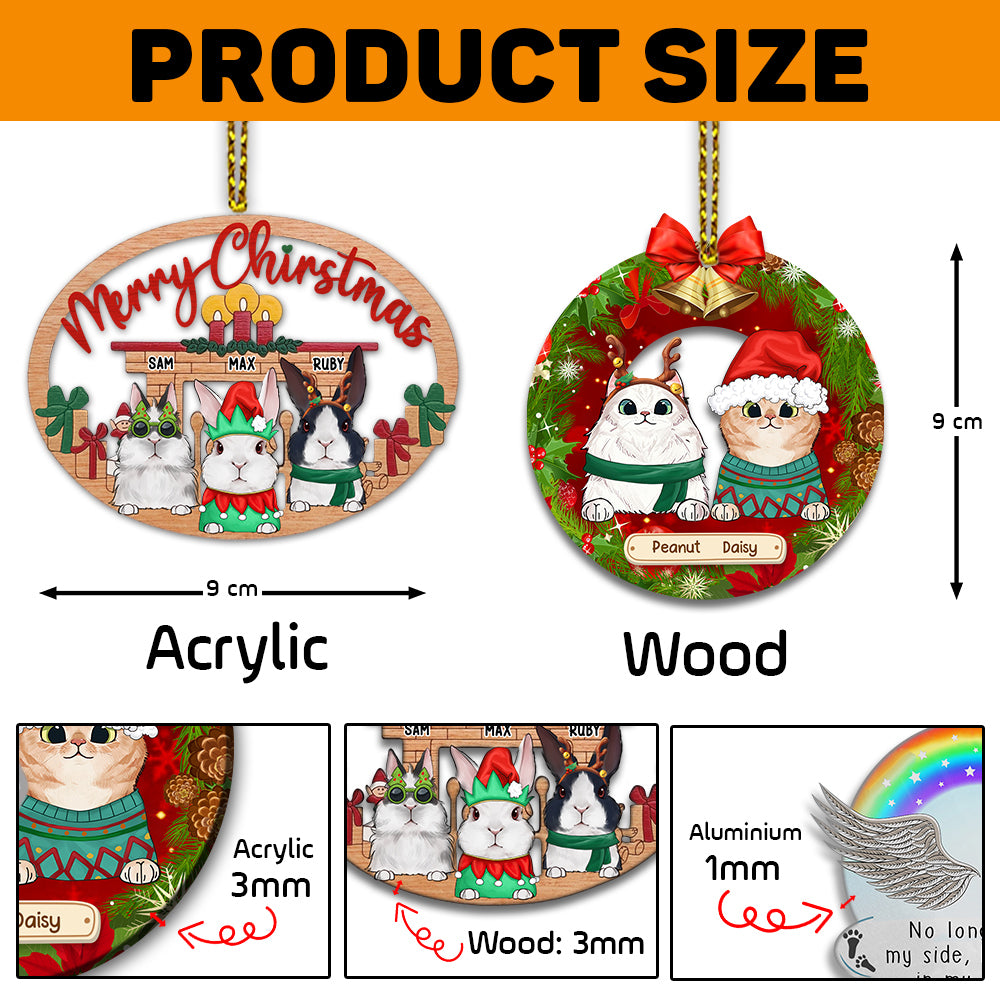 89Customized Christmas Rabbit Lovers Personalized Ornament