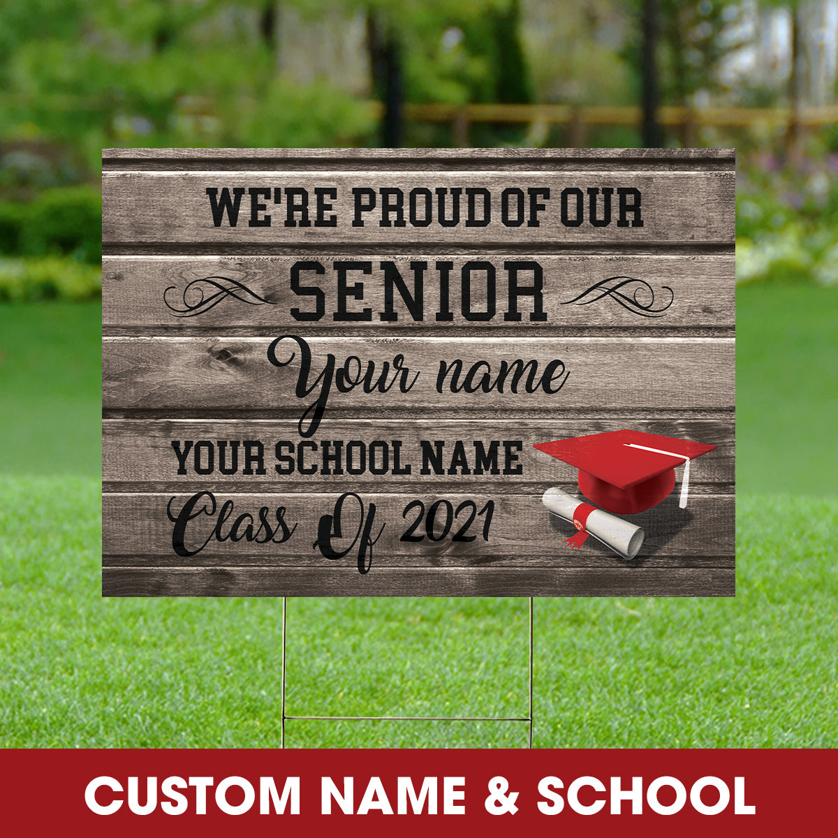 89Customized Personalized Yard Sign Proud Of Senior 2021